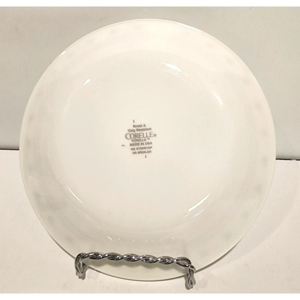 Corelle City Block Bread/Butter/Dessert Plates Black White Squares 6.75  (4)